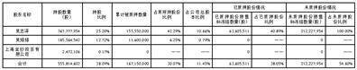 报喜鸟控股股份有限公司关于 公司控股股东部分股票质押的公告